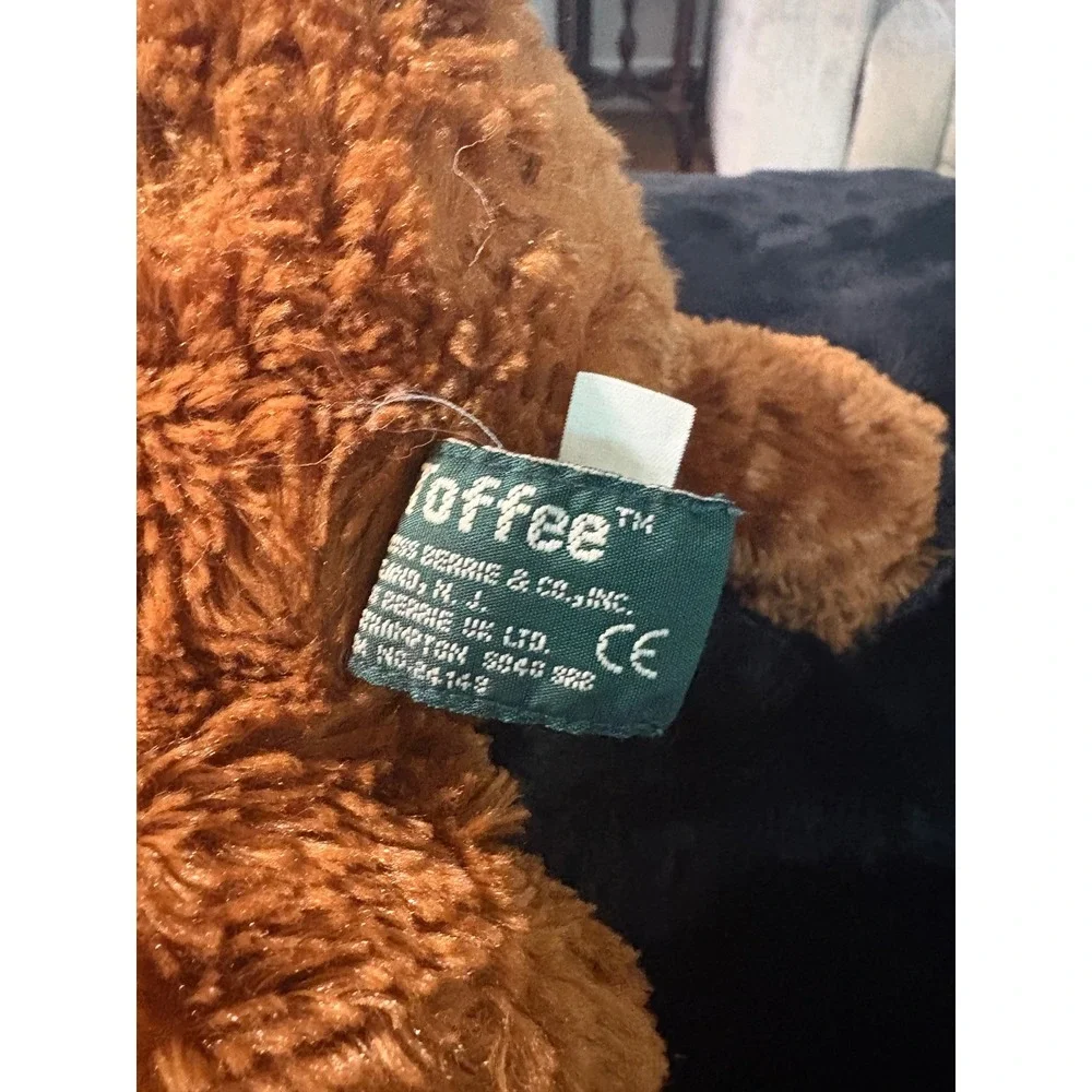 Russ Berrie Toffee Teddy Bear Brown Shaggy Plush Stuffed Animal Toy Vintage